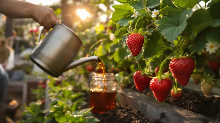 Les fraisiers donnent de plus gros fruits si on les arrose au printemps avec cet ingrédient de cuisine