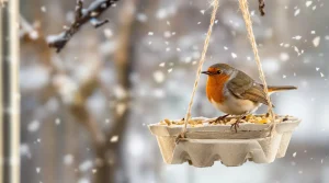 Ne jetez plus vos vieilles boîtes d’œufs : elles attirent les oiseaux au jardin tout l’hiver
