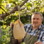 Ce sac en papier kraft accroché à une branche tient les frelons asiatiques loin du jardin tout l’été