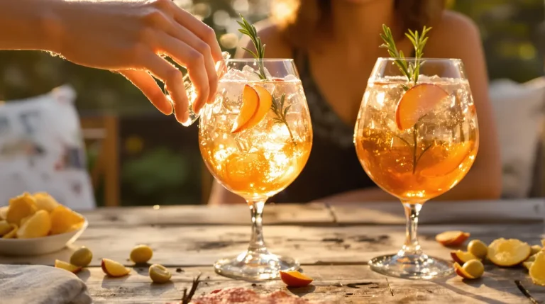 Frais, pétillant et prêt en 5 minutes : découvrez le spritz à la pêche, la recette express