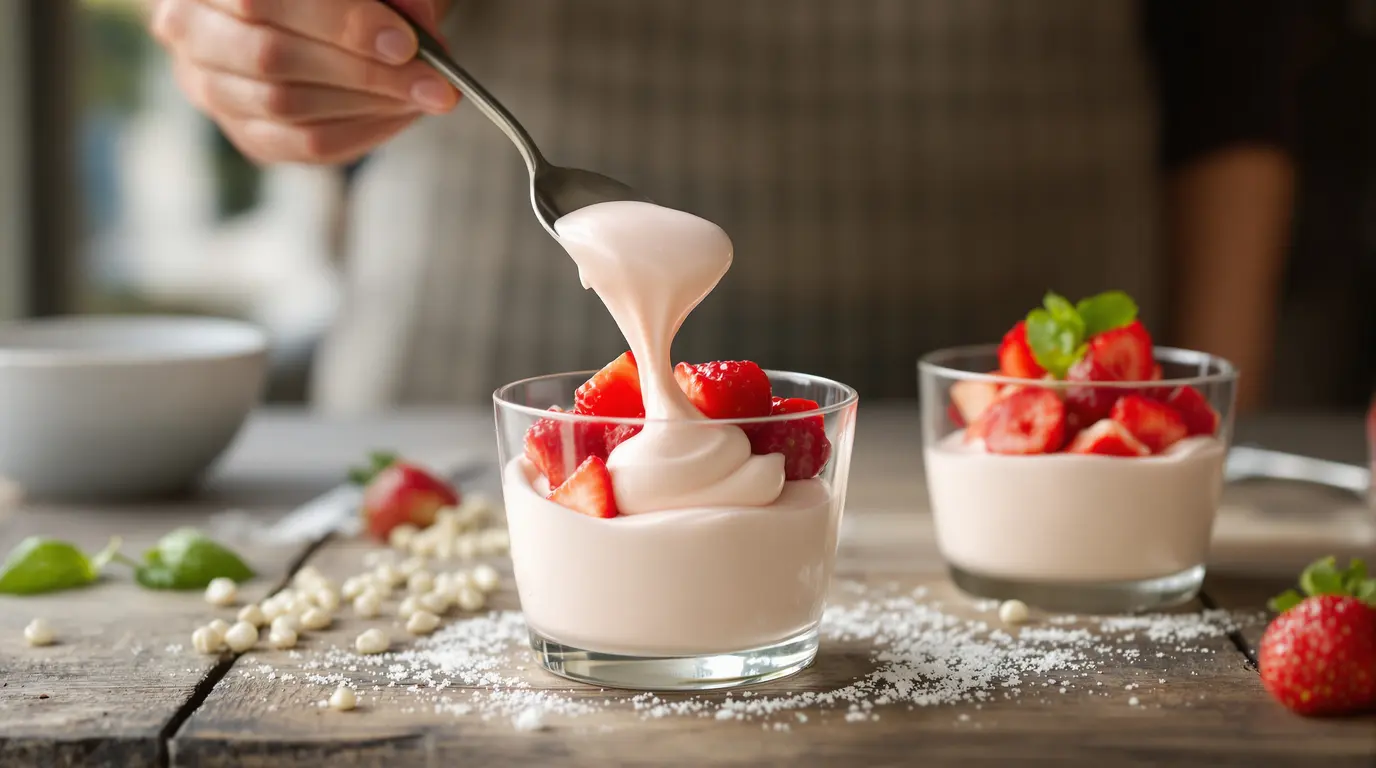 Fraises : j’ai fait ce dessert 2 ingrédients sans cuisson, le plus simple et gourmand du printemps Fraises : j’ai fait ce dessert 2 ingrédients sans cuisson, le plus simple et gourmand du printemps