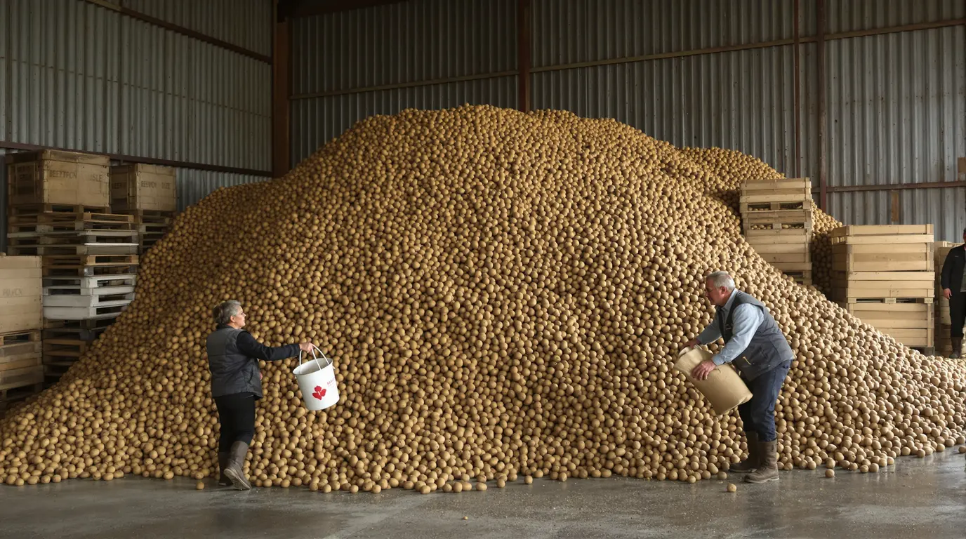 Pas-de-Calais : au lieu de les jeter, un agriculteur offre gratuitement ses pommes de terre invendues Pas-de-Calais : au lieu de les jeter, un agriculteur offre gratuitement ses pommes de terre invendues