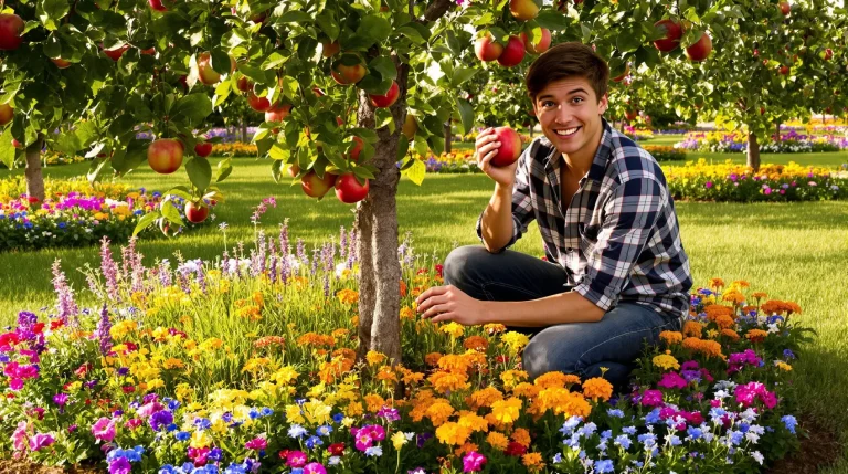 Plantées au pied des arbres, ces fleurs boostent vos récoltes de fruits, voici pourquoi