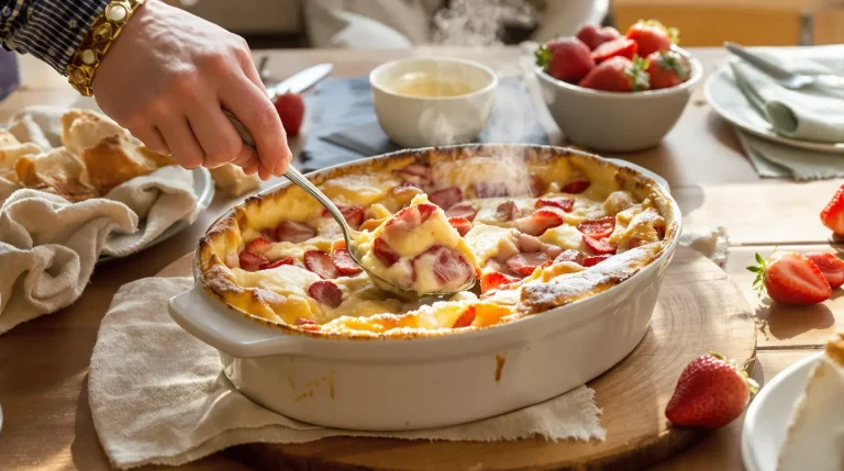 « Plus personne ne veut revenir aux cerises » : j’ai mon clafoutis fraise-rhubarbe qui fait fondre