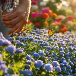 Cette petite fleur bleue attire les papillons tout l’été, jusqu’aux premières gelées
