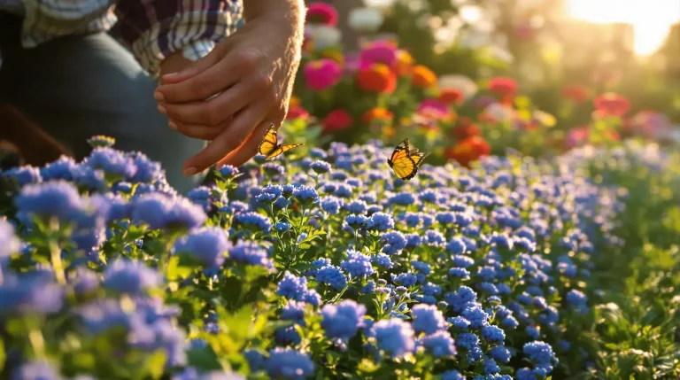 Cette petite fleur bleue attire les papillons tout l’été, jusqu’aux premières gelées