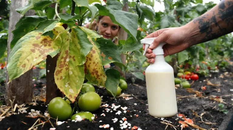 Contre le mildiou des tomates, j’utilise cette astuce simple au lait, efficace et respectueuse du jardin